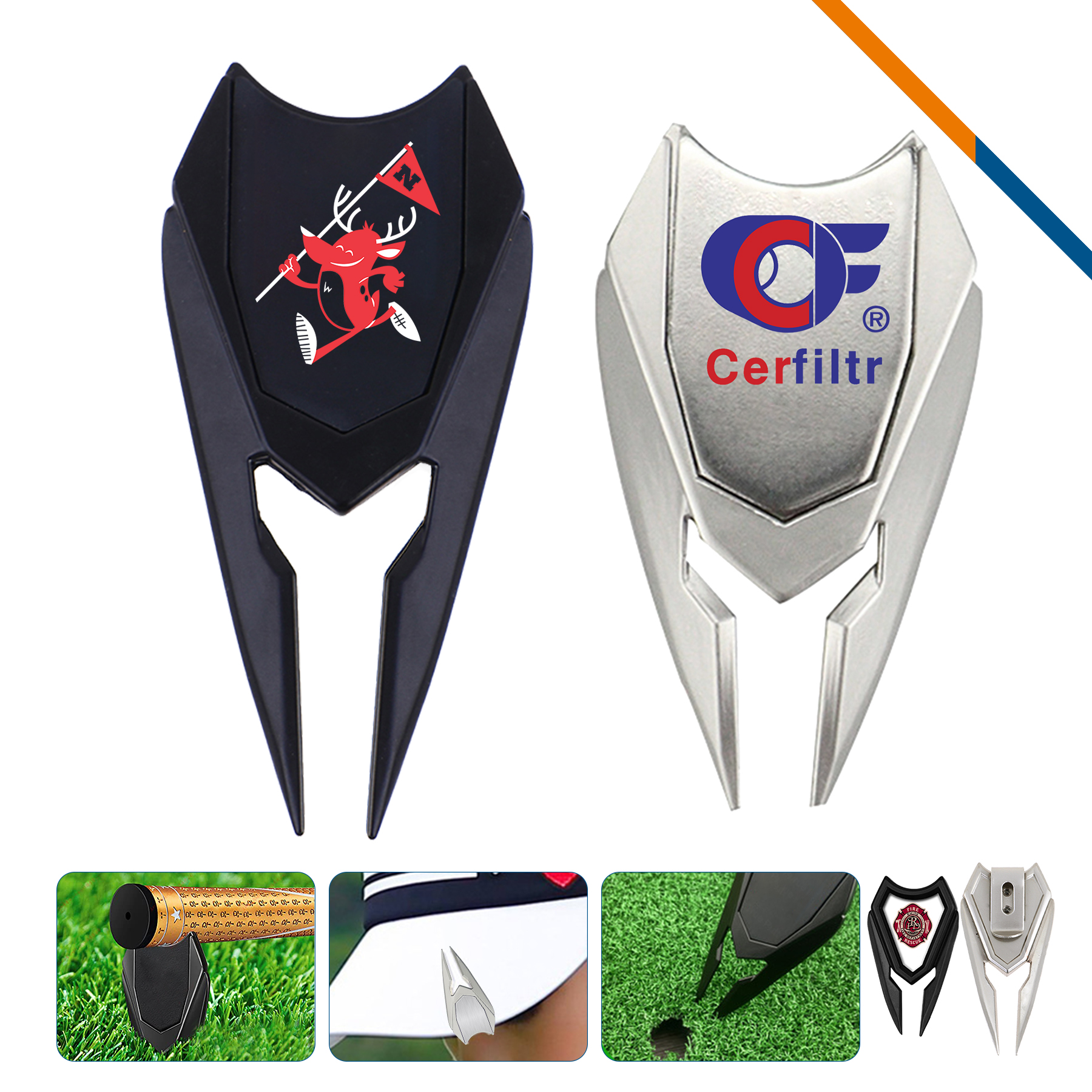 Tecco 6in1 Ball Marker Golf Divot Tool 9