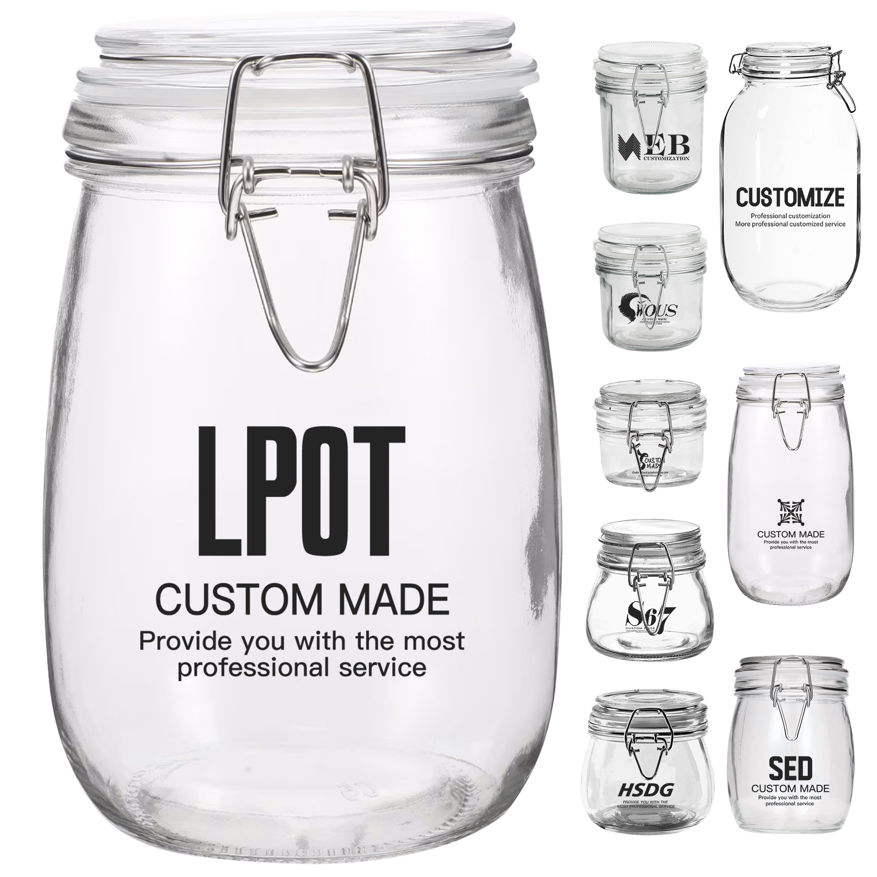 33.8oz Glass Airtight Jar 2
