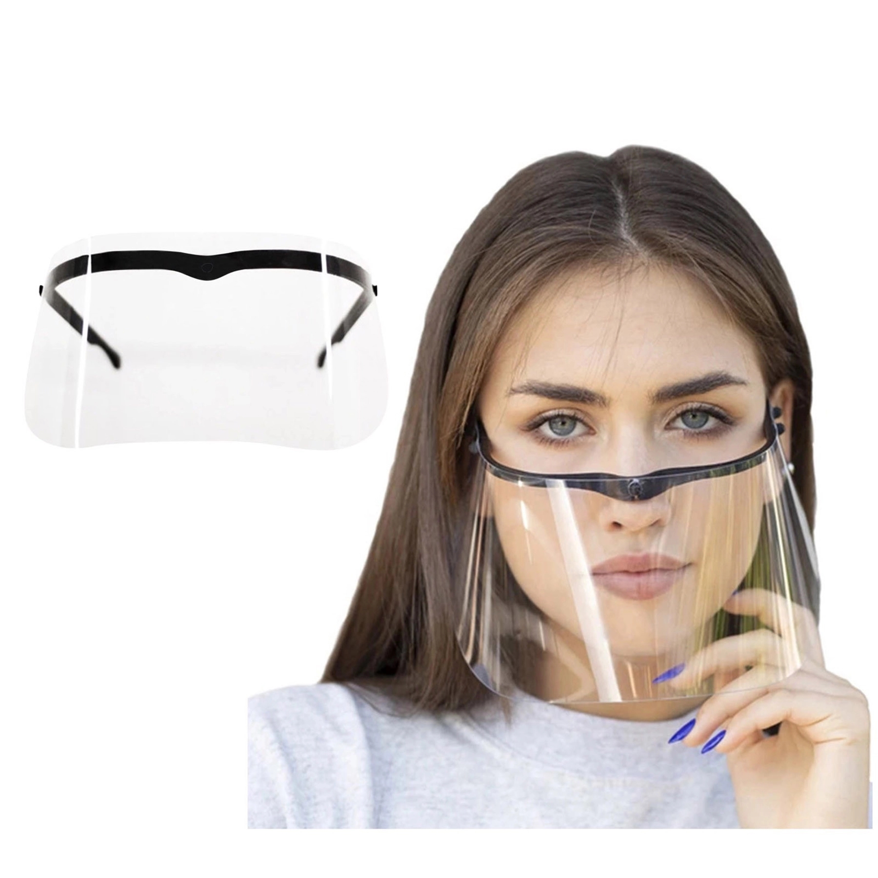 Reusable Plastic Clear Face Mask Transparent Anti-Fog 1