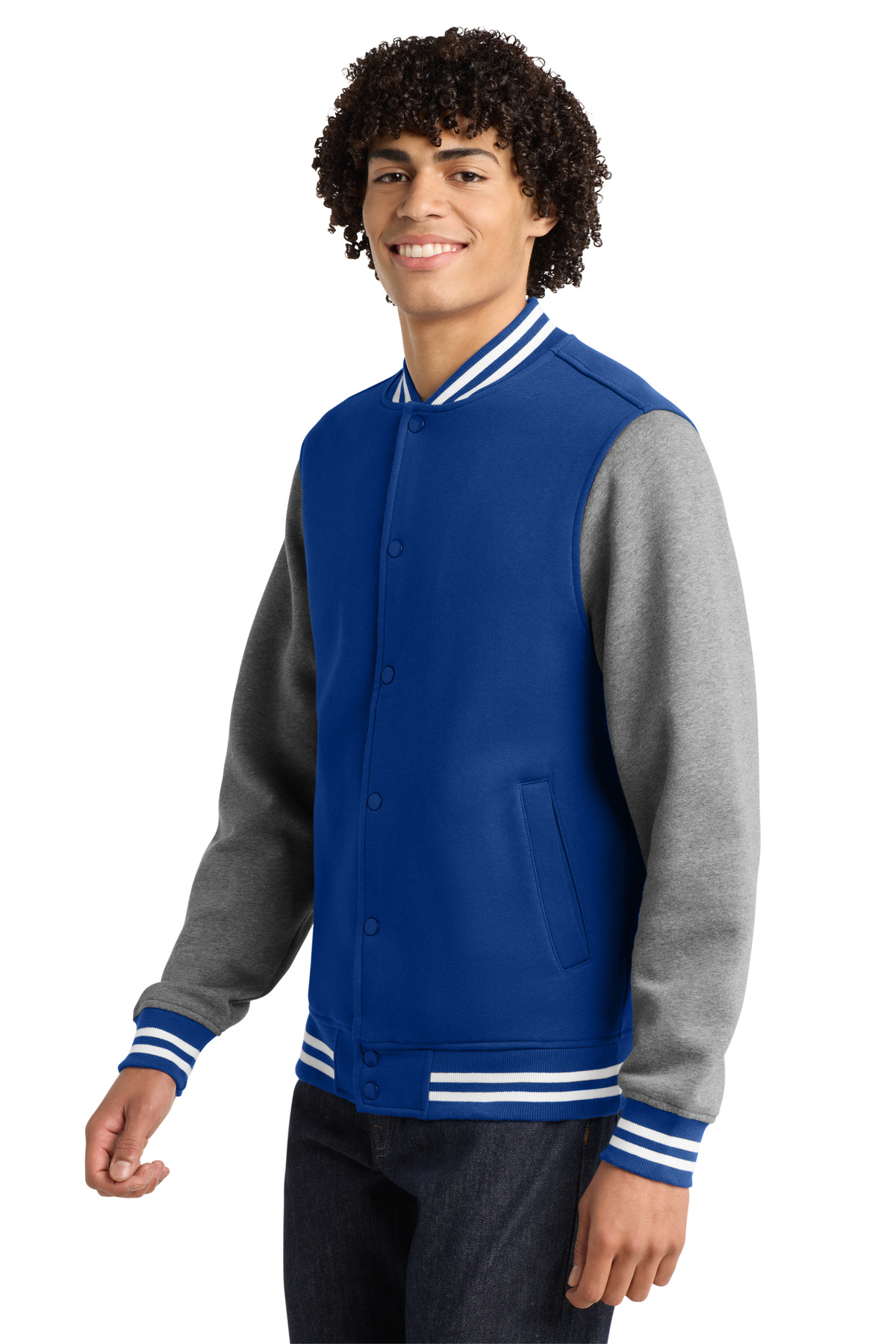 Sport-Tek Fleece Letterman Jacket. ST270 13