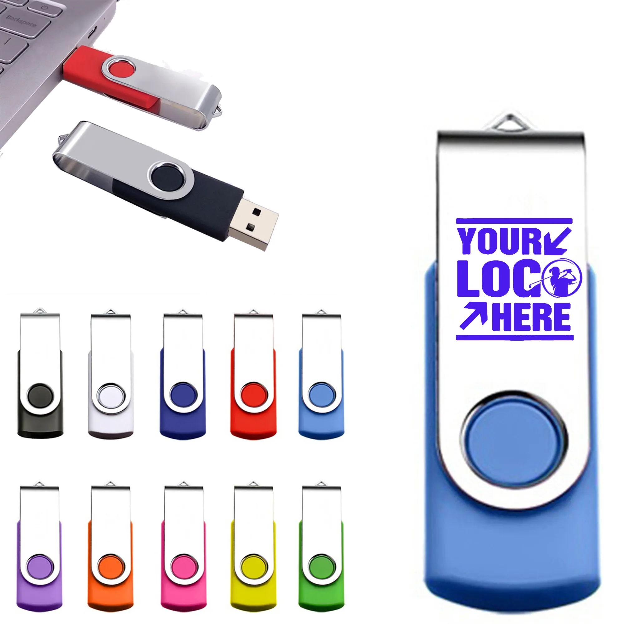 16GB High-Speed Transfer Swivel USB Flash Drive 1