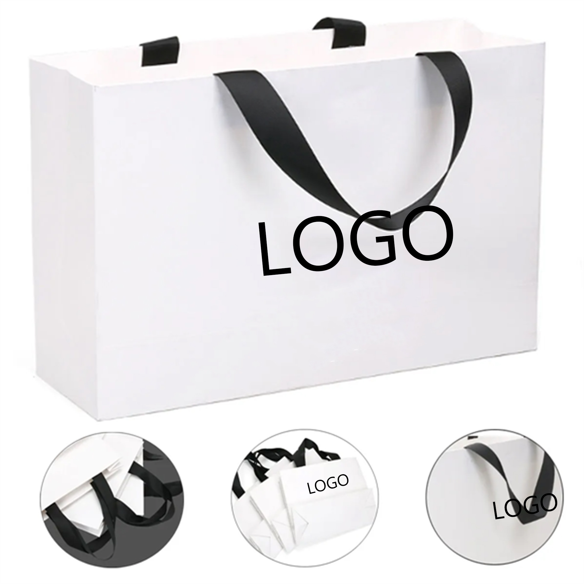 White Paper Gift Bag 2