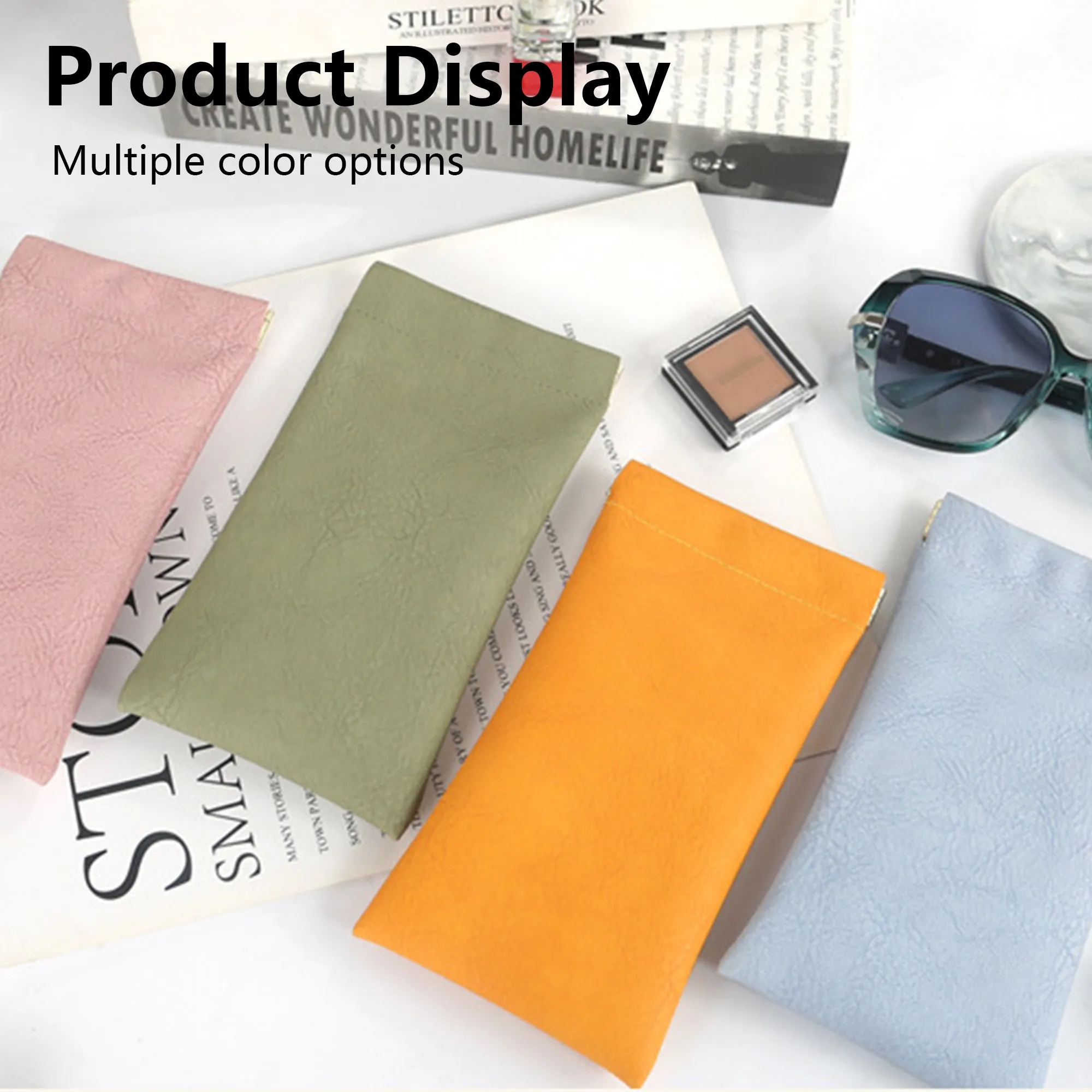 Leather Glasses Case Self-Sealing 3