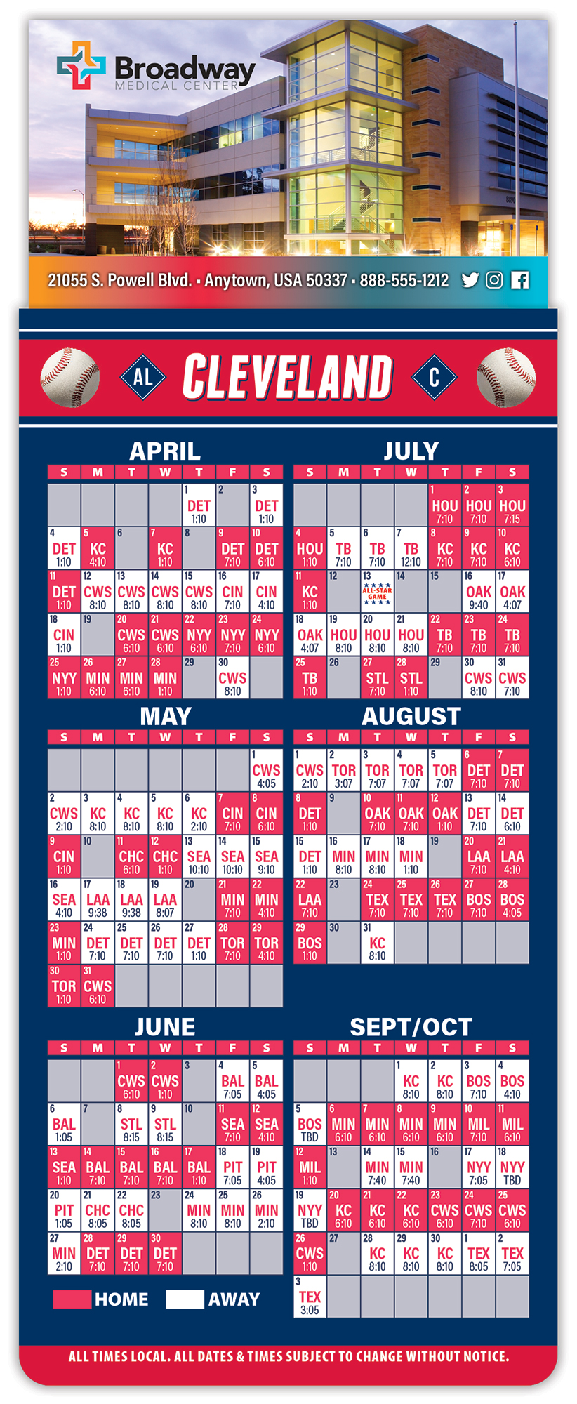 Magna-Card Business Card Magnet - Baseball Schedules (3.5 x 9) 1