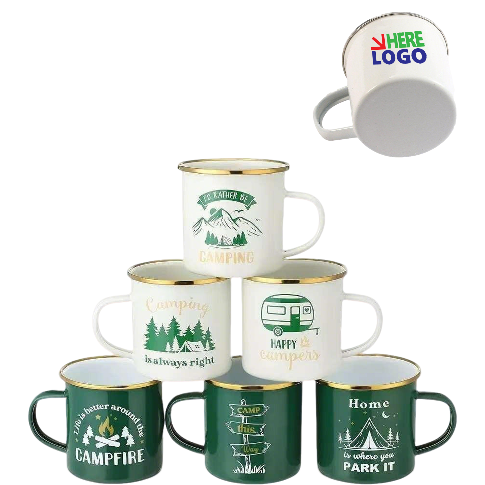 Custom Logo Camping Enamel Mug 1