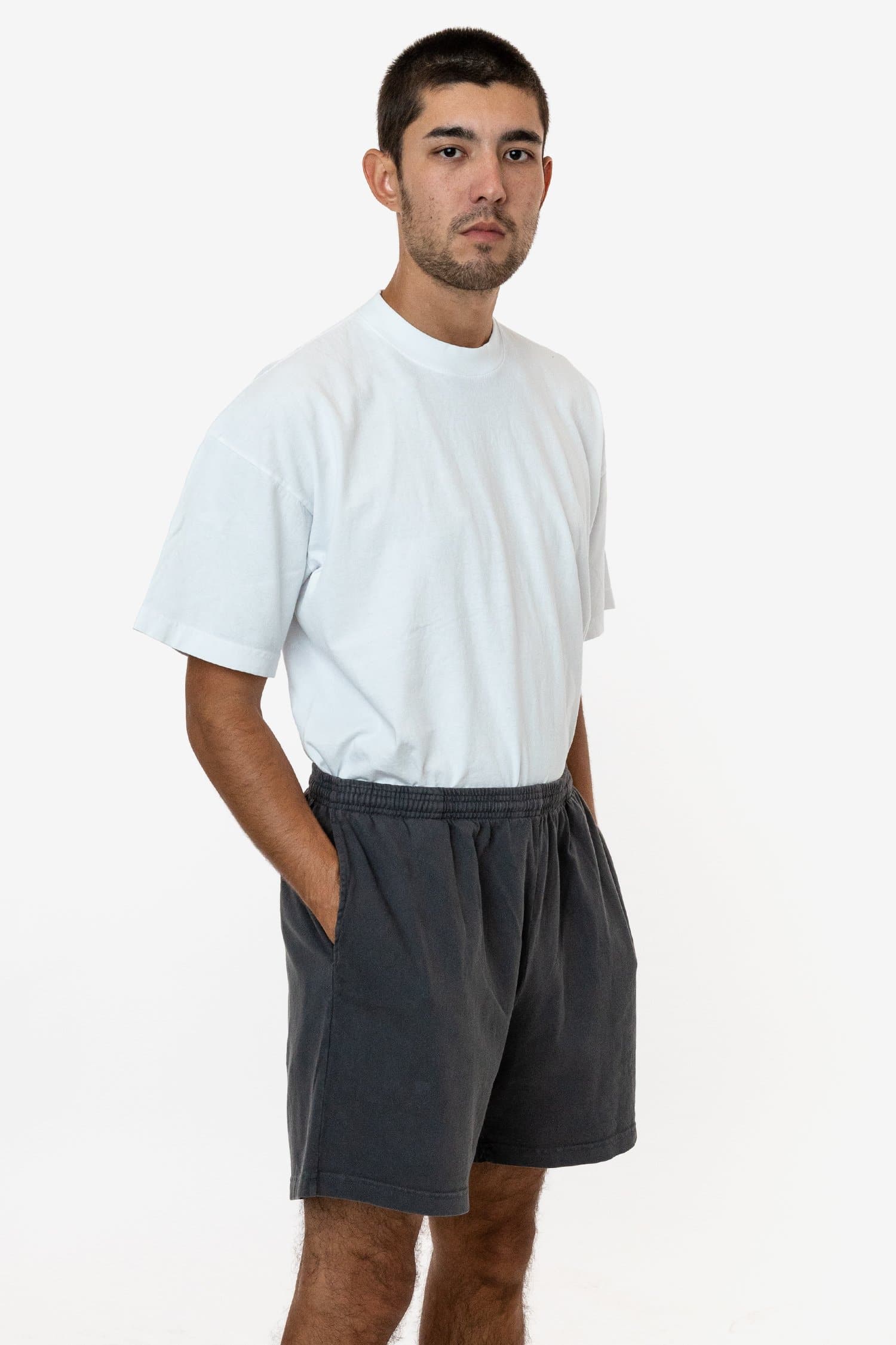 8.5 OZ HEAVY JERSEY GYM SHORTS 4