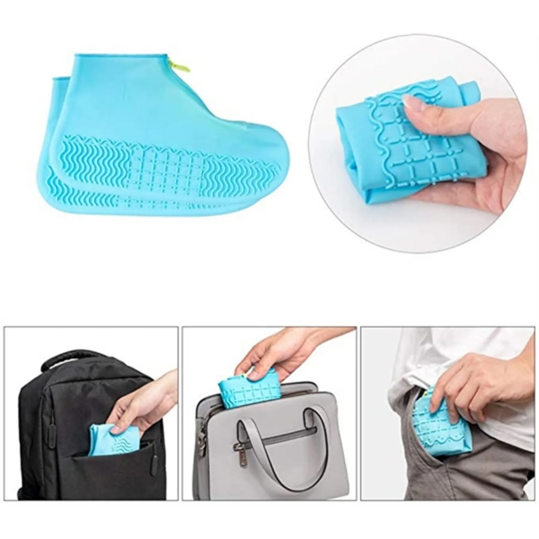 Rain Shoe Covers with Zipper 4