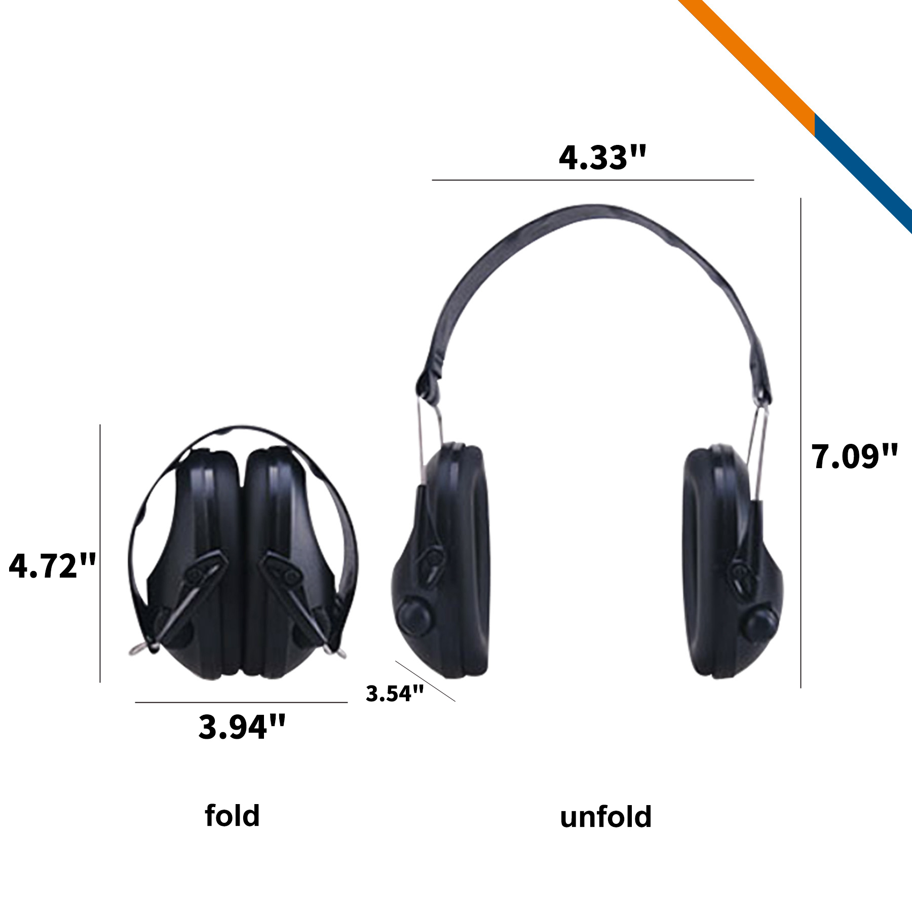 Clay Foldable Shooting Noise Reduction Earmuffs 6