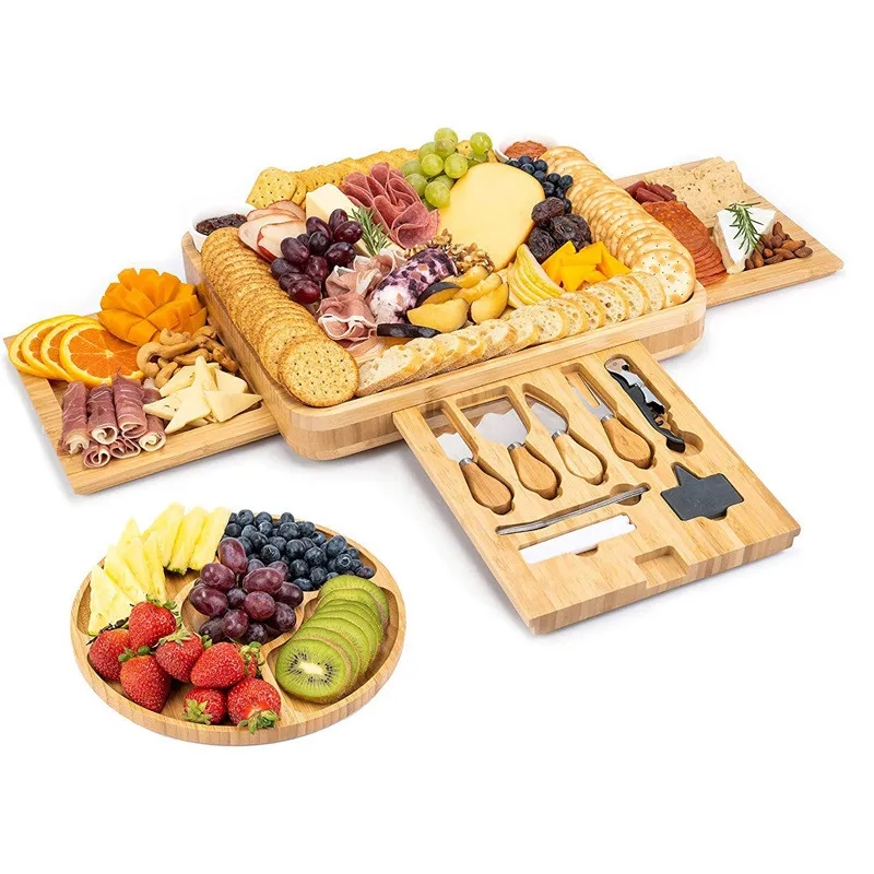 Bamboo Large Charcuterie Board Set 4