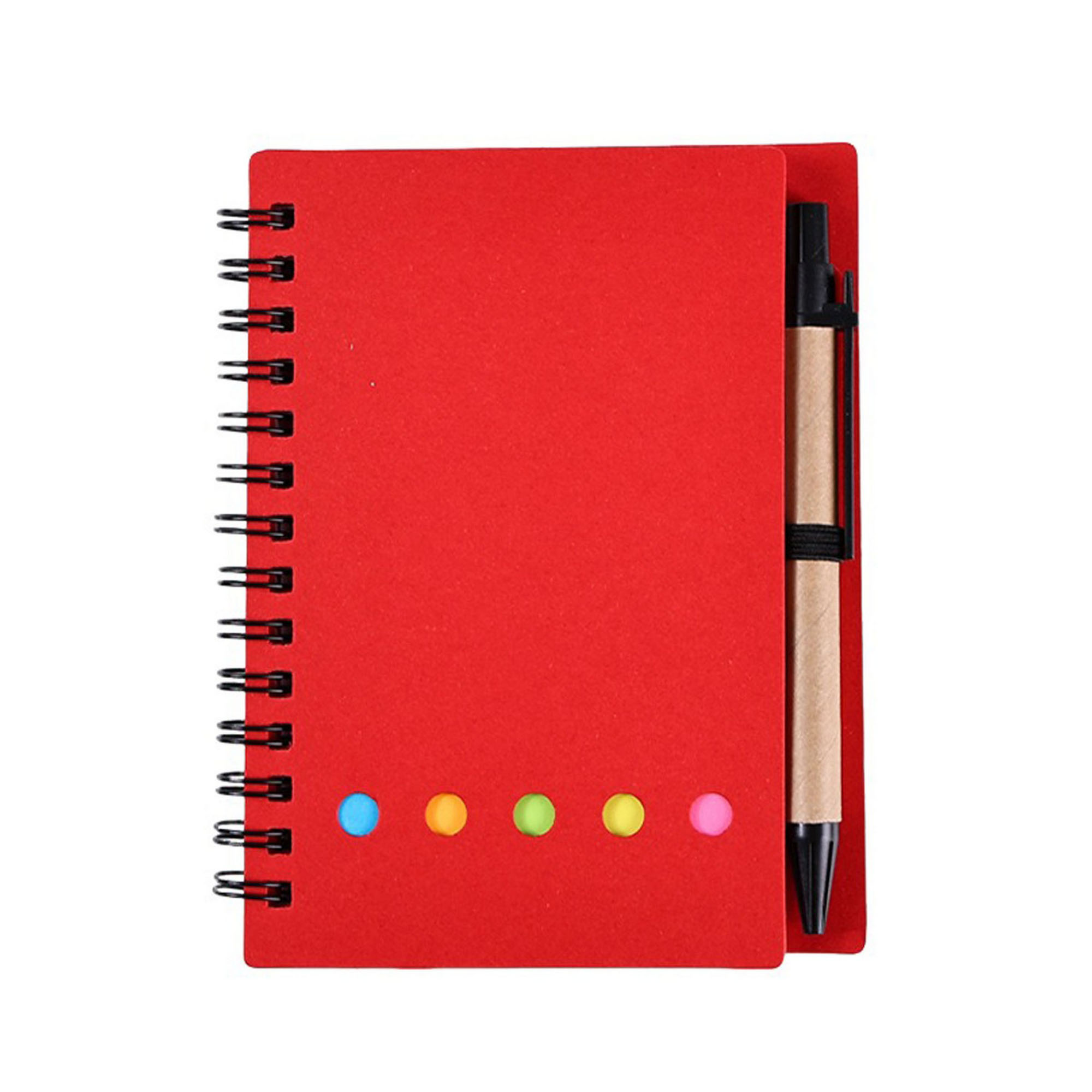 Spiral Notebook With Sticky Notes Pens 7