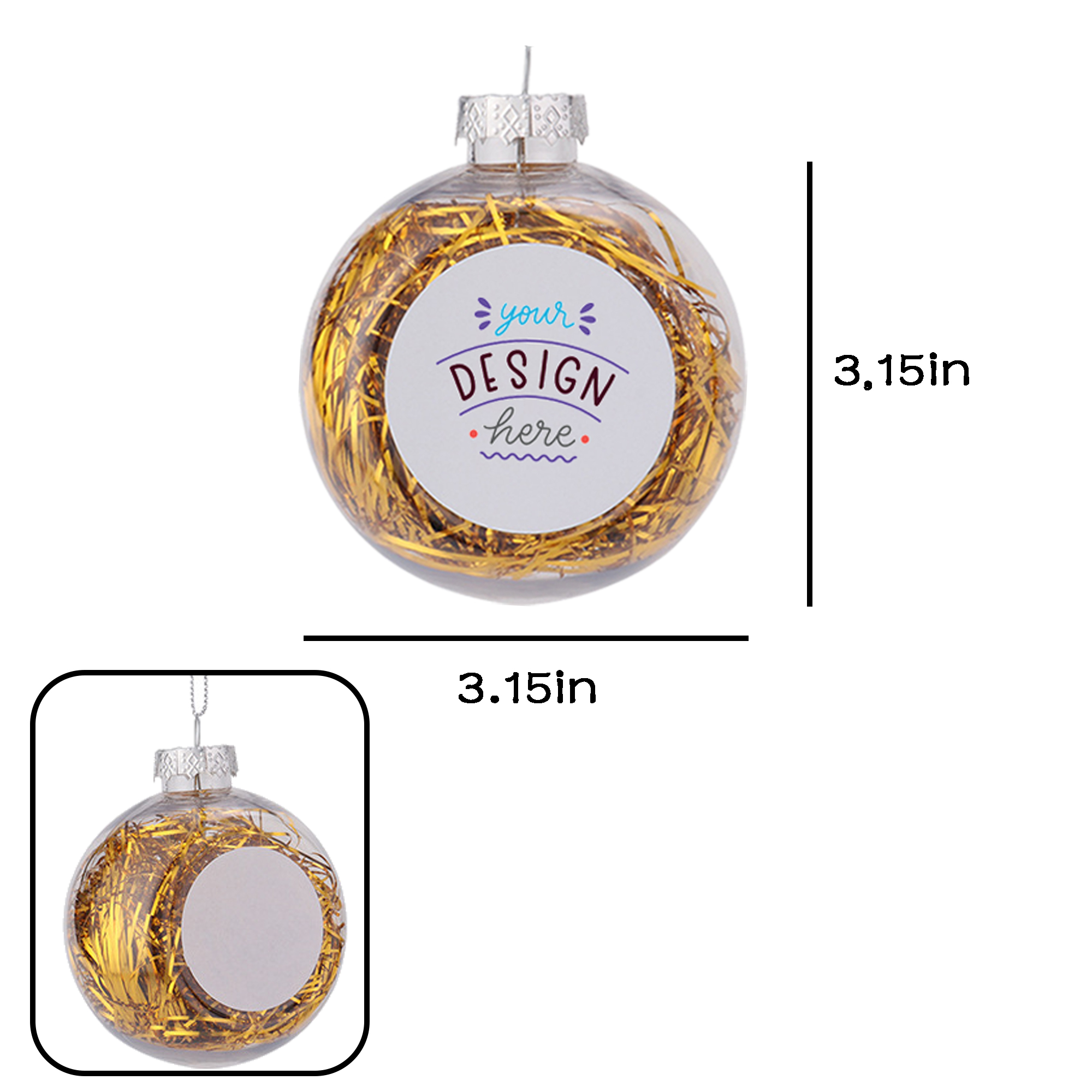 MOQ 20 PCS Custom Christmas Ball Ornaments 3