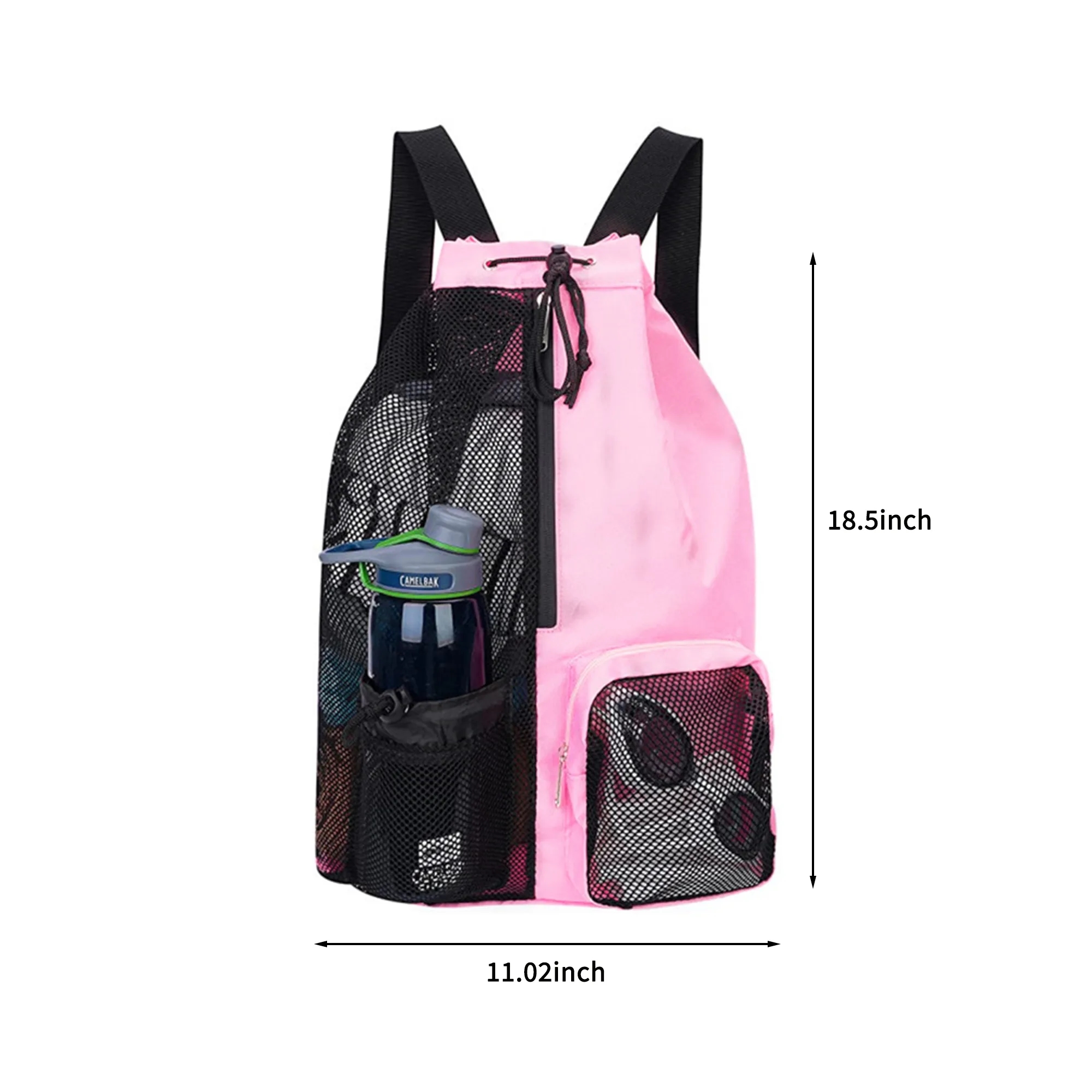 Drawstring Backpack with Wide Shoulder Straps 4