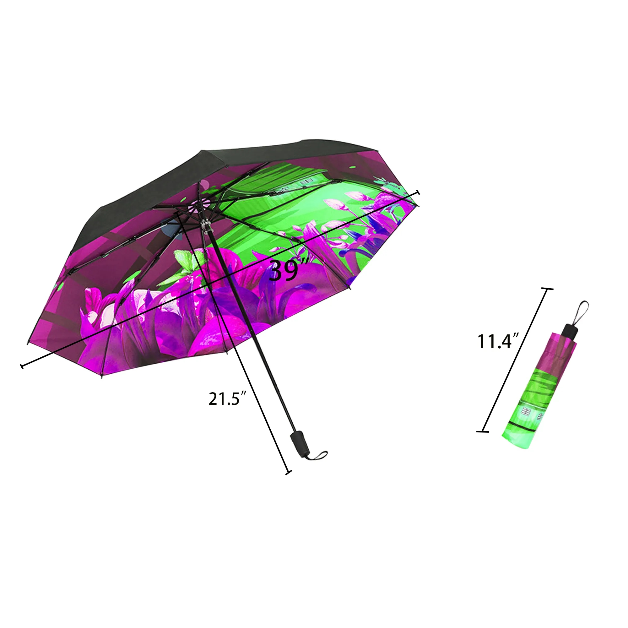 Sublimation Full Color Sunscreen Folding Automatic Eight-Bon 2