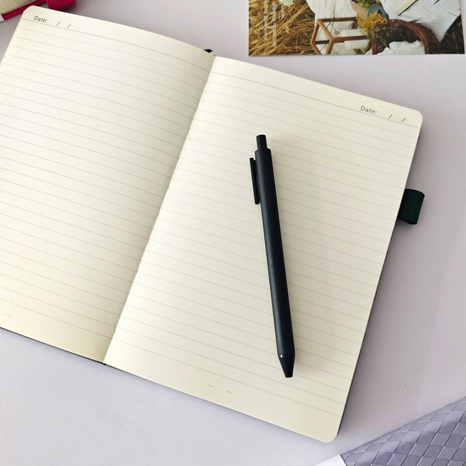 A5 PU Leather Diamond Pattern Notebook 12