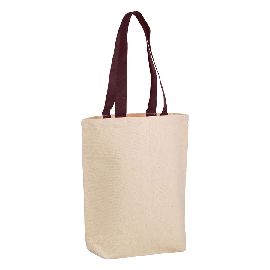 12 oz Cotton Canvas Tote Bag - 15"W x16"H x 4"D x 24"Handle 3