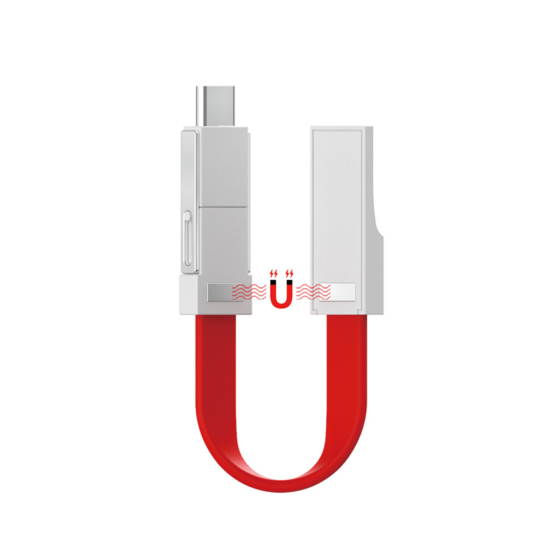 3-in-1 Mini Magnetic Charging and Data Cable Keychain 5