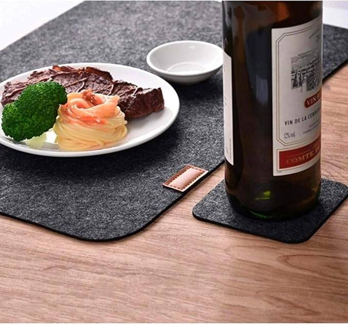 Absorbent Insulated Knife Fork Pouch Placemat Set 2