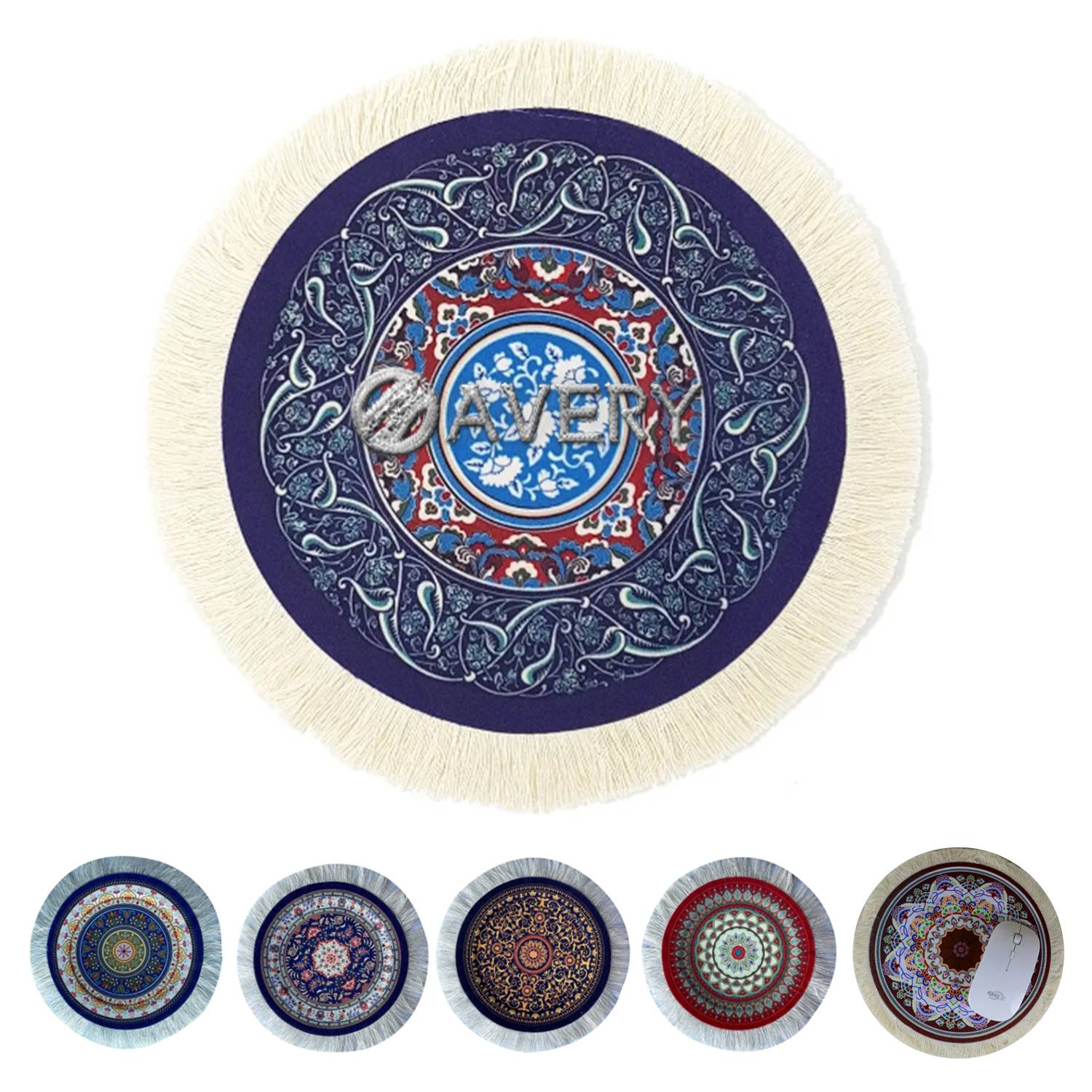 Tassel Carpet Mouse Pad/Rug Coaster Round 2