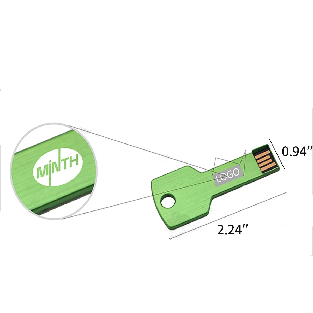 USB Stick 4GB Flash Drive Ideal for Key Pendant 4