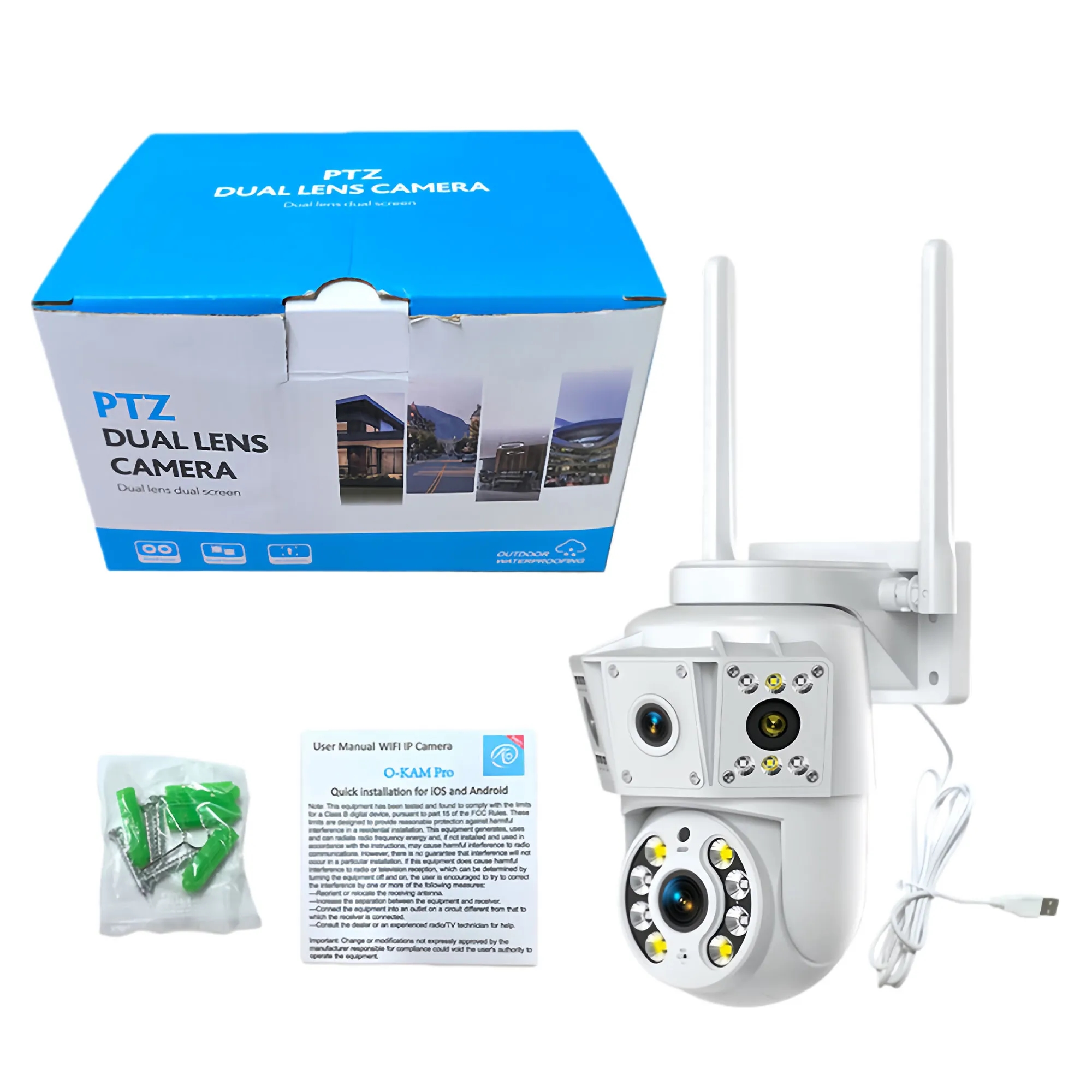 K30 Dual Lens WiFi Security Camera Full Color Night Vision 5