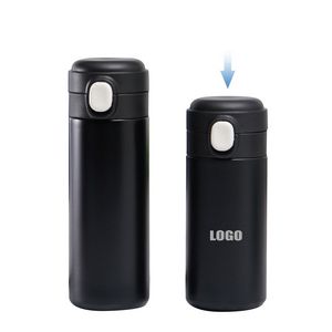 320ml Stainless Steel Cup with Double Wall Insulation Push Flip Lid 24