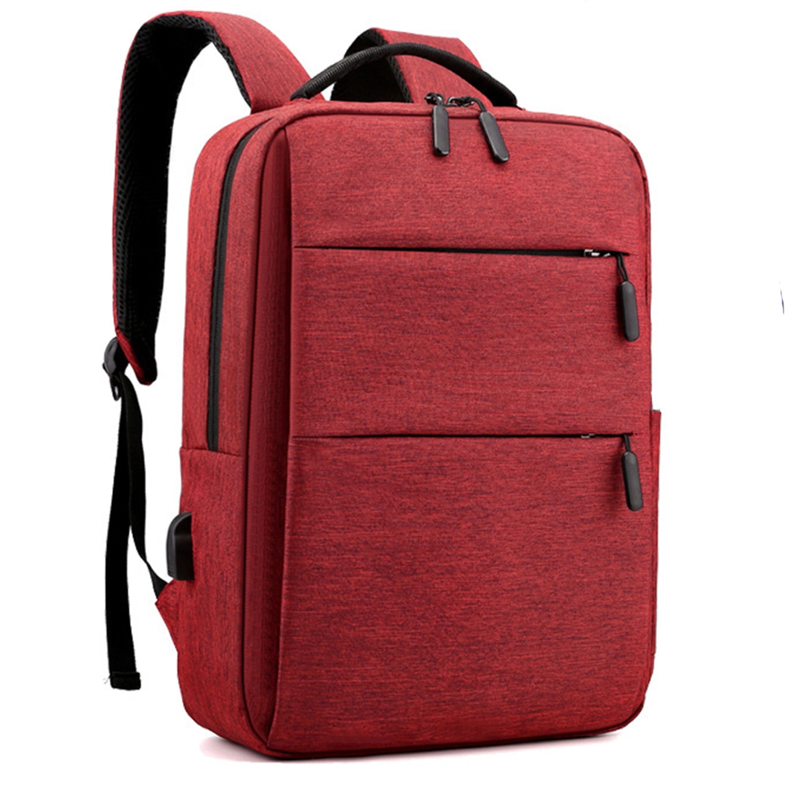 15.6 Inch Double Pull Laptop Backpack With Usb Port 2