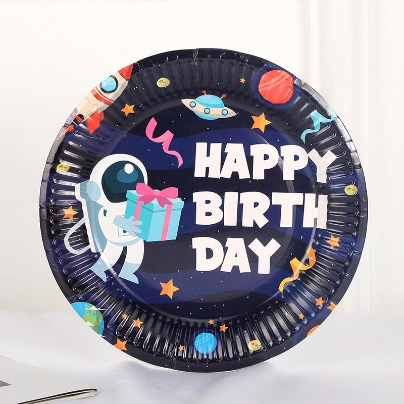 Custom 7" Disposable Party Picnic Salad Dessert Paper Plate 4