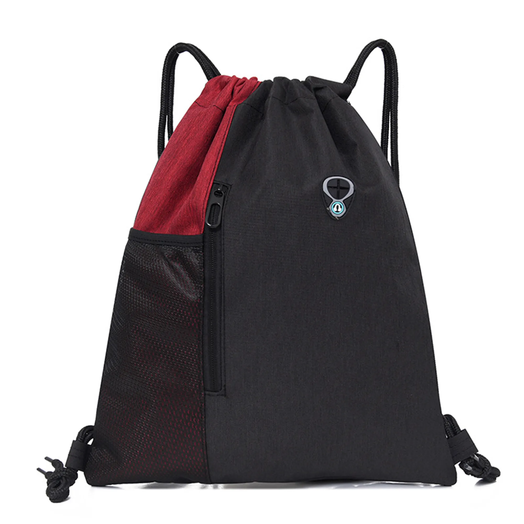 MOQ50 Nylon Colorblock Drawstring Bag 8