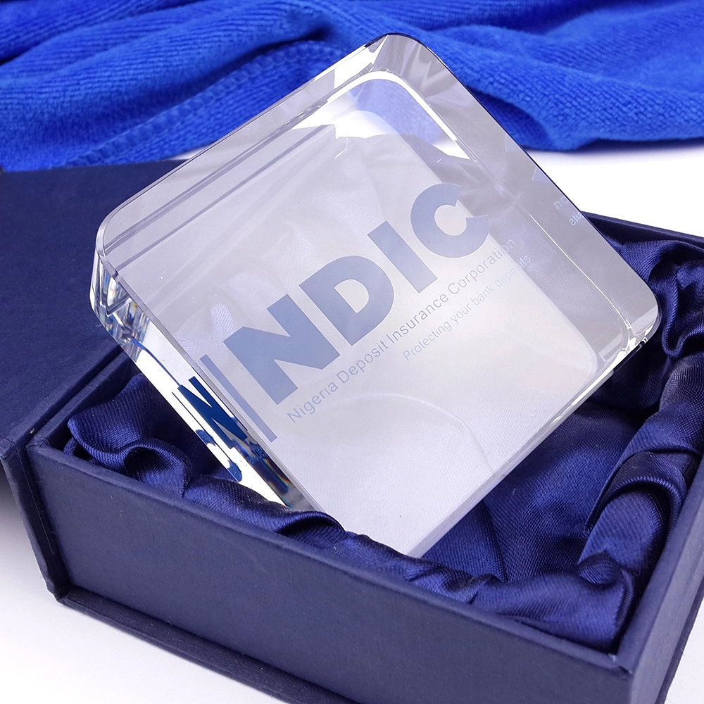 Custom Crystal Square Paperweight 2