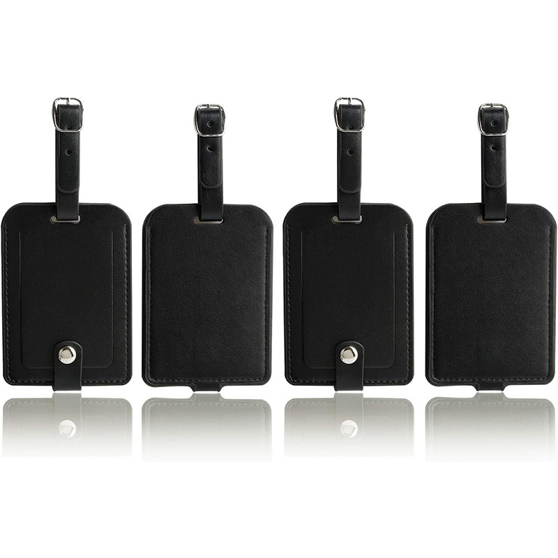 Pratical Leather Baggage Tags for Travellers 4