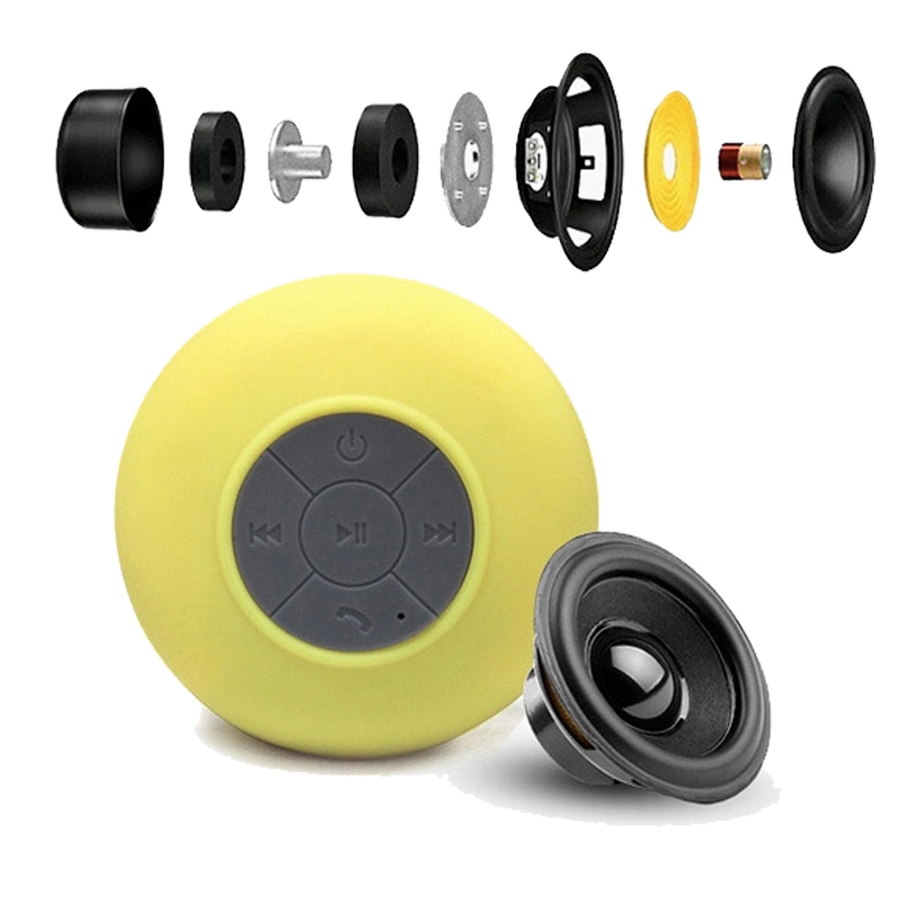 Shower Waterproof Sucker Wireless Bluetooth Speaker 4