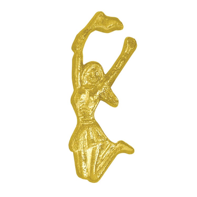 Cheerleader Bright Gold Chenille Lapel Pin