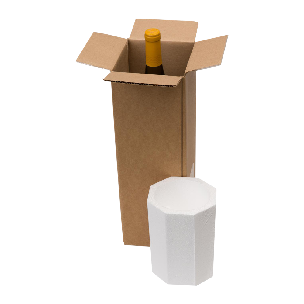 1-Bottle Styrofoam Wine Shipper 2