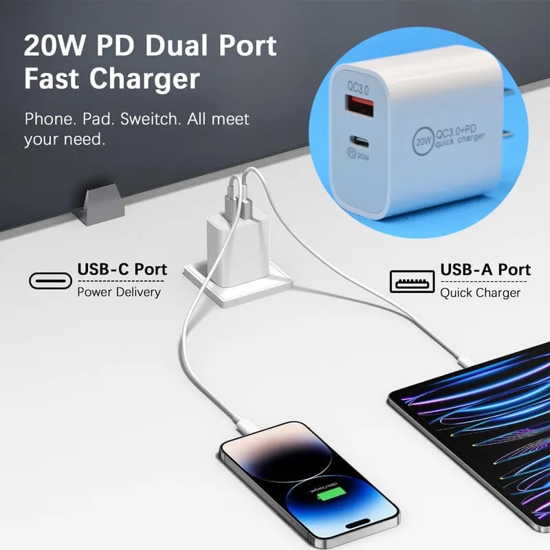 20W Dual-Port Power Adapter Set 3