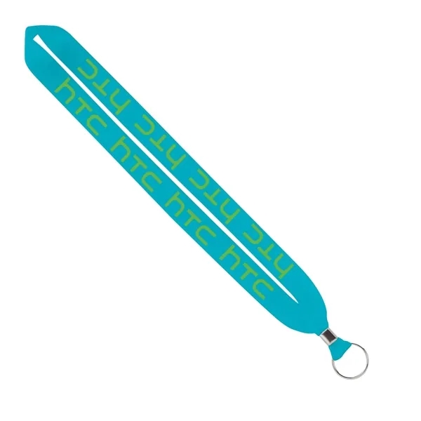 3/4" Polyester Keychain with Metal Crimp & Split-Ring 19