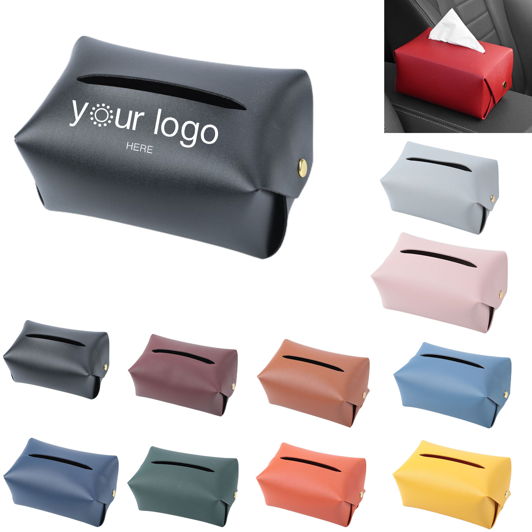 PU Leather Napkin Tissue Holder Box 2
