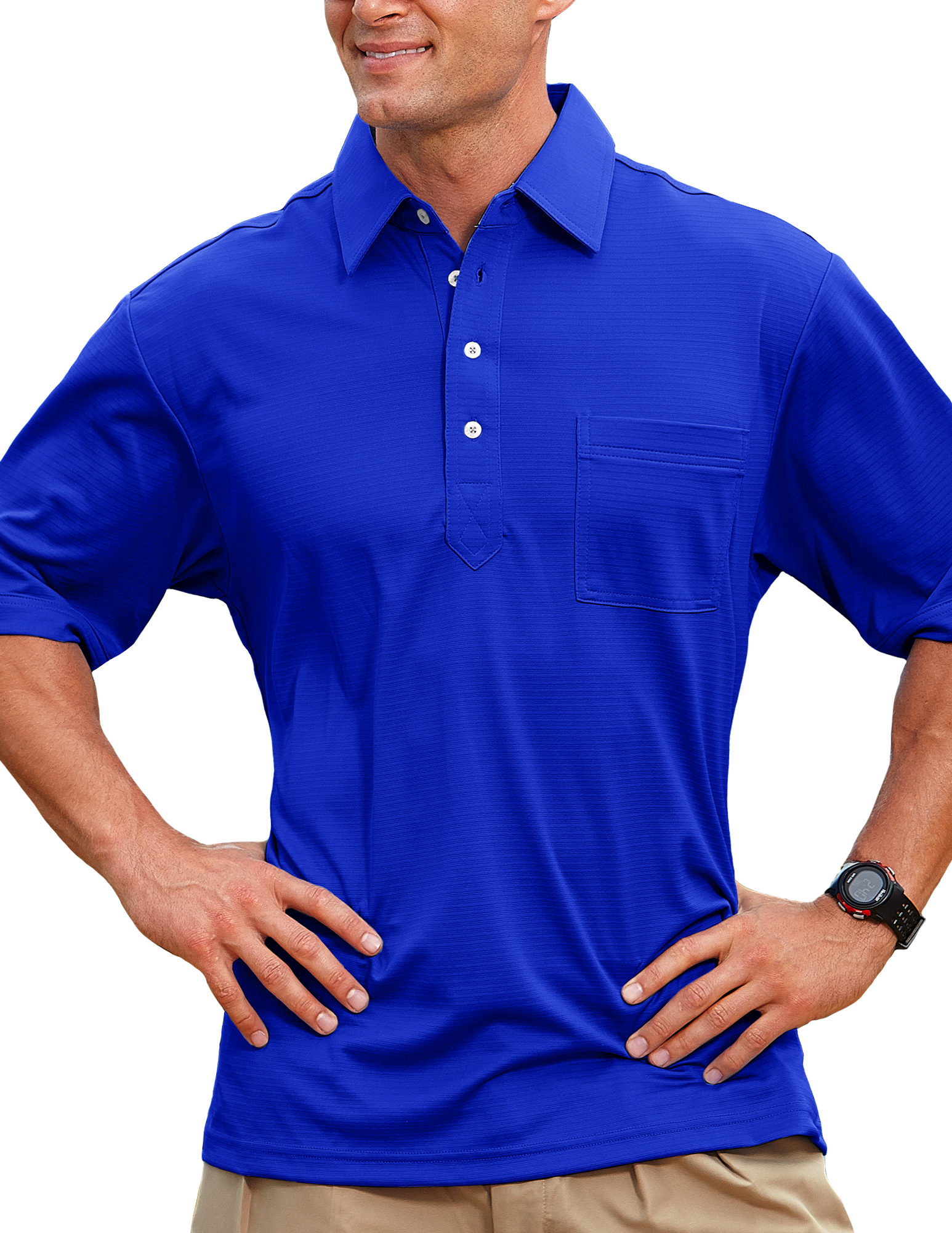 Men's Members Only Ottoman Solid Polo Shirt 1