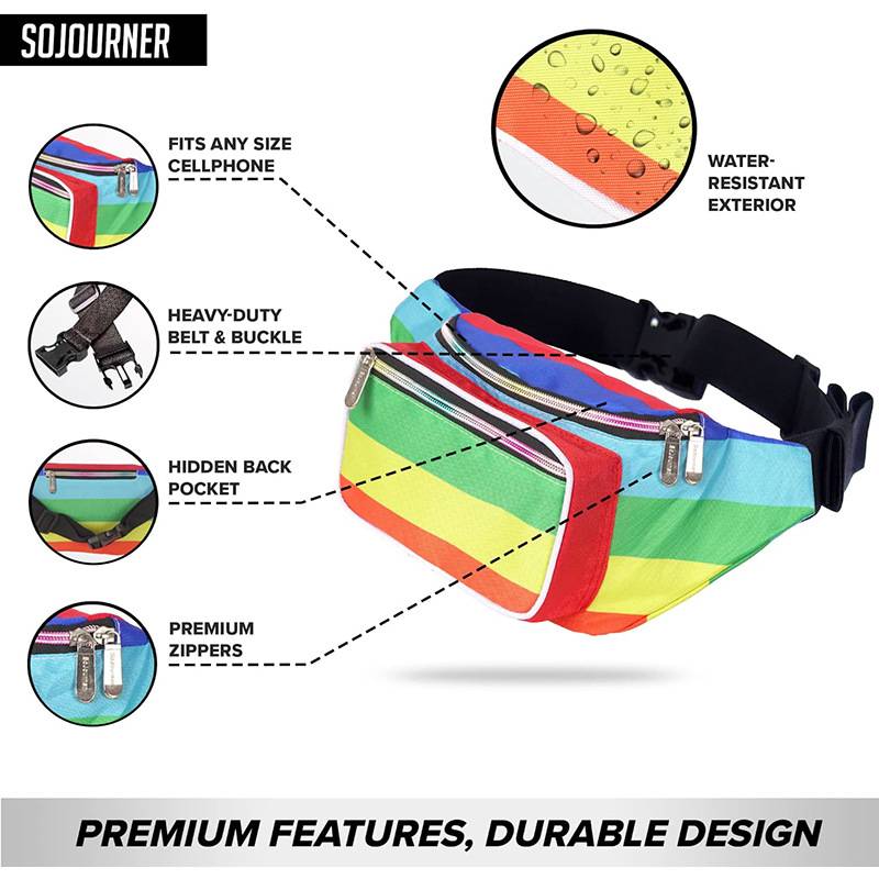 Rainbow Color Running Pocket 4