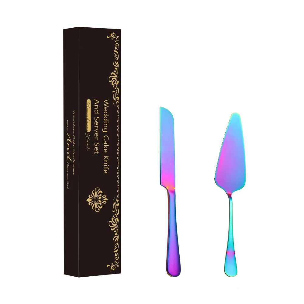 Stainless Steel Dessert Knife And Spatula Set 4
