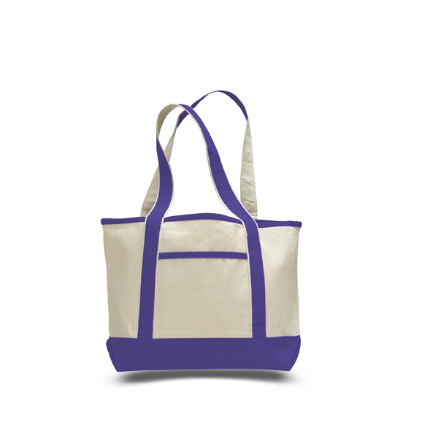 Premium Shopping Tote Bag w/ Zipped Closure & Front Pocket 3