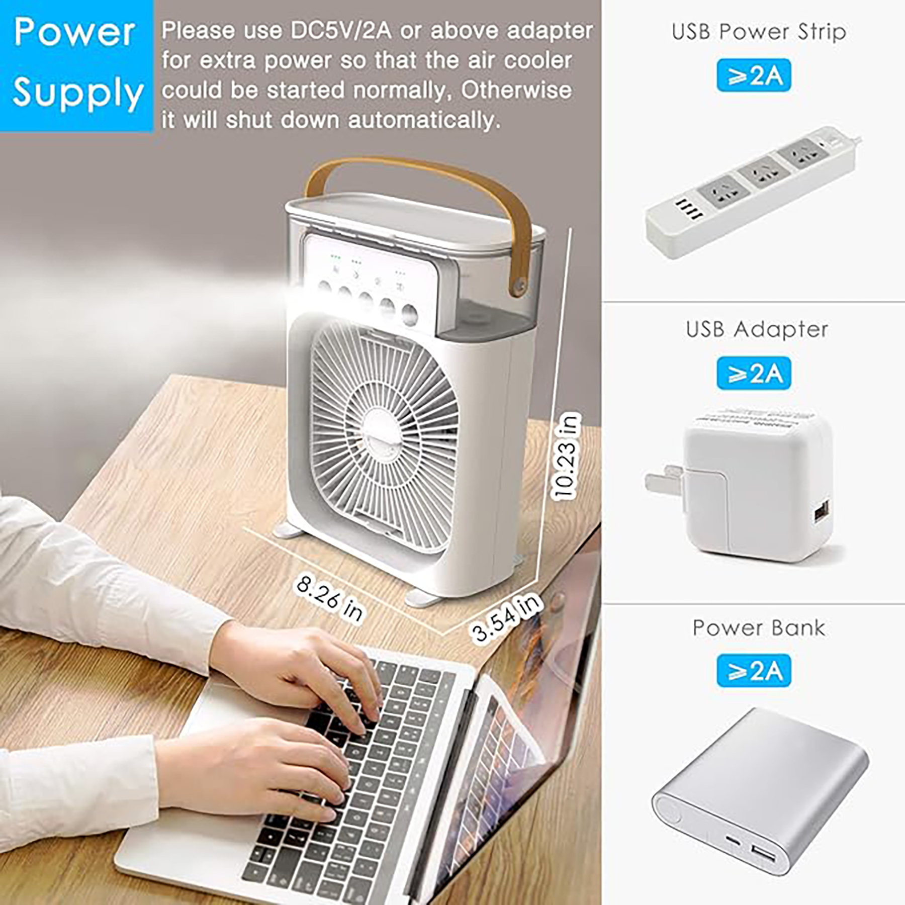 Mini Evaporative Air Cooler Fan 4