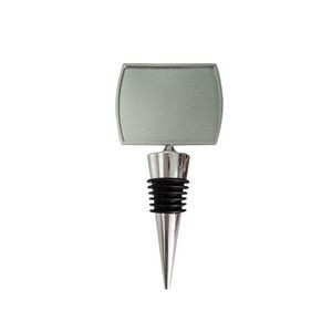 Full Imprint Round Rectangle Medal Wine Stopper Cork 7