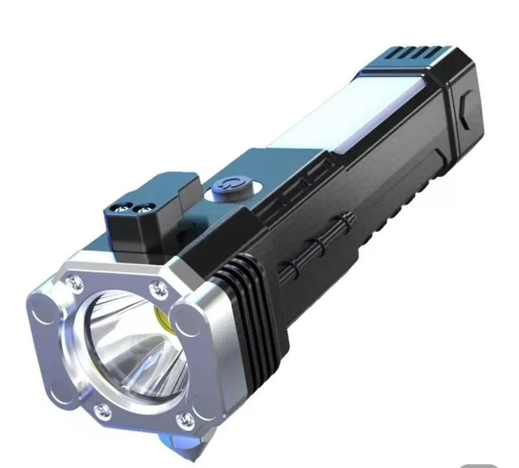 Multifunction Car Escape Tool w/LED Flashlight and Powerbank 12
