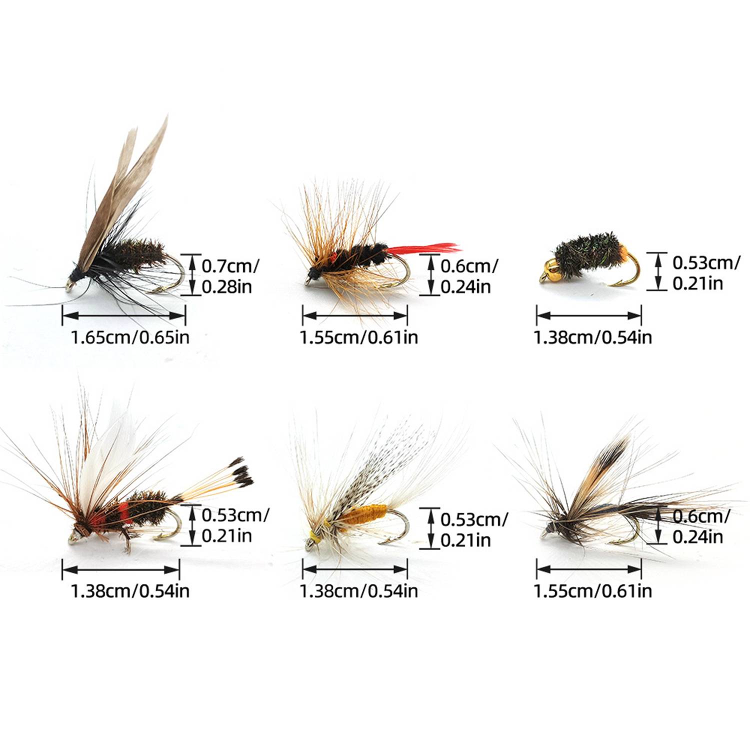 Six Fly-Fishing Flies in Kit 6