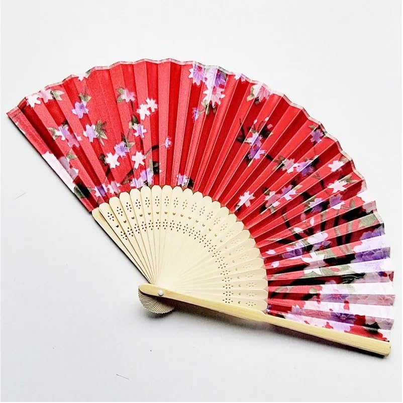 White Paper Hand Bamboo Folding Fan Handheld 2