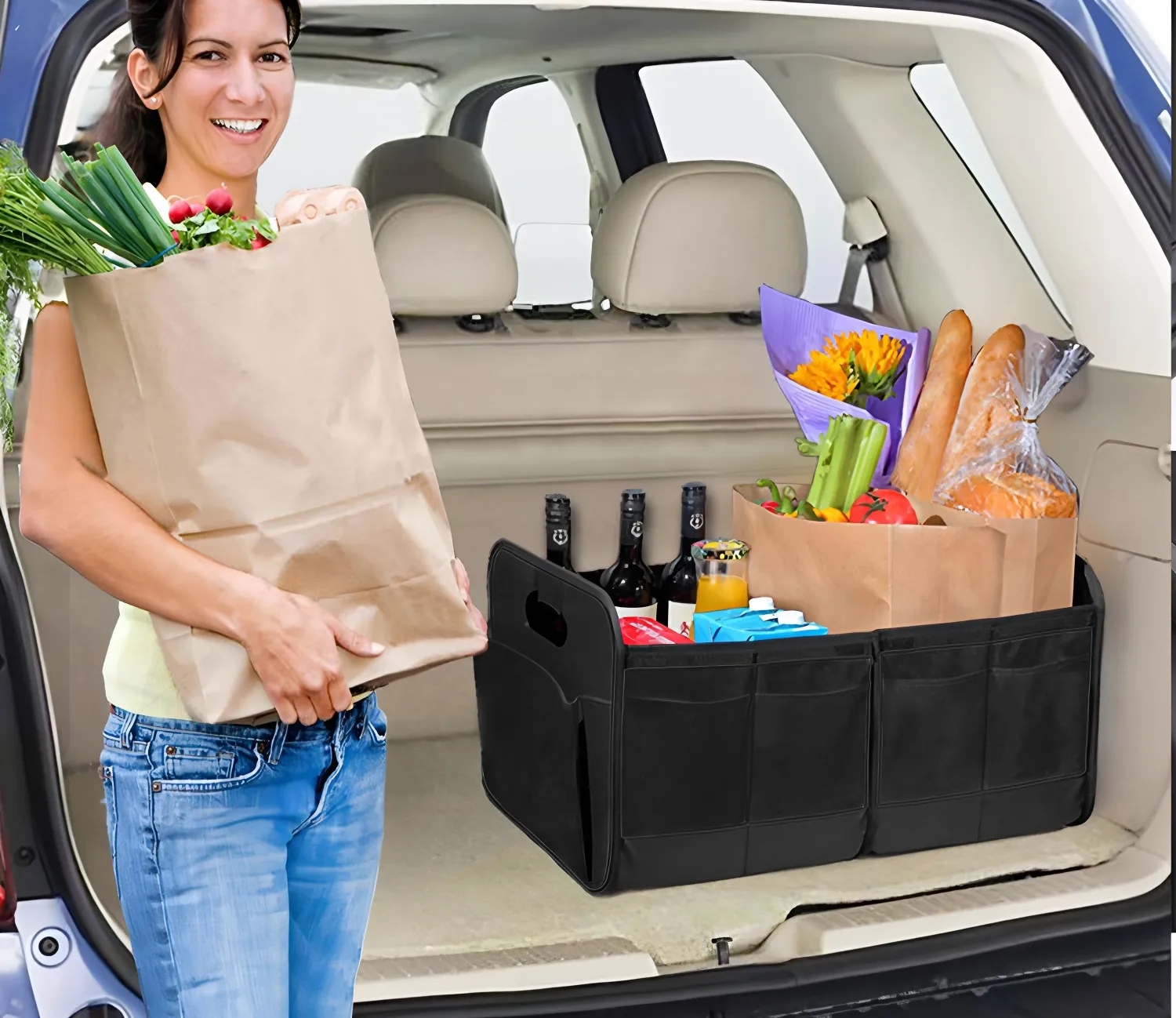Collapsible Car Trunk Storage Organizer 1