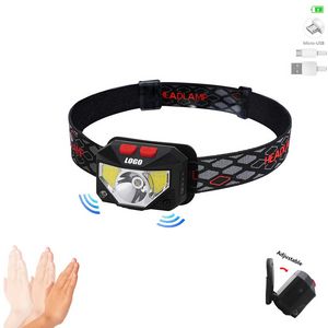 Portable Induction Headlamp Elastic Band Adjustable Design Sensor Activated 4