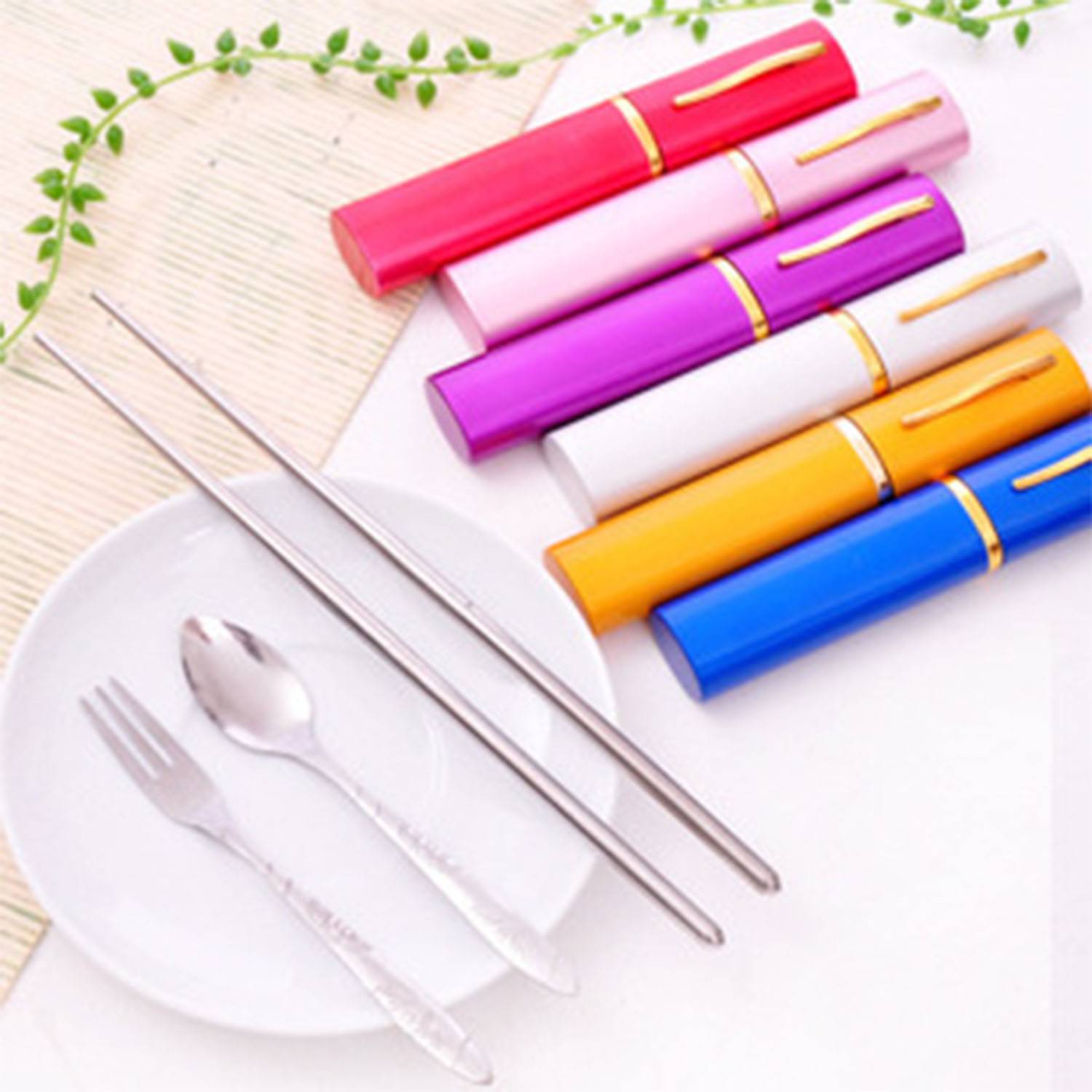 3 in 1 Stainless Steel Chopsticks Fork Spoon Cutlery Set 4