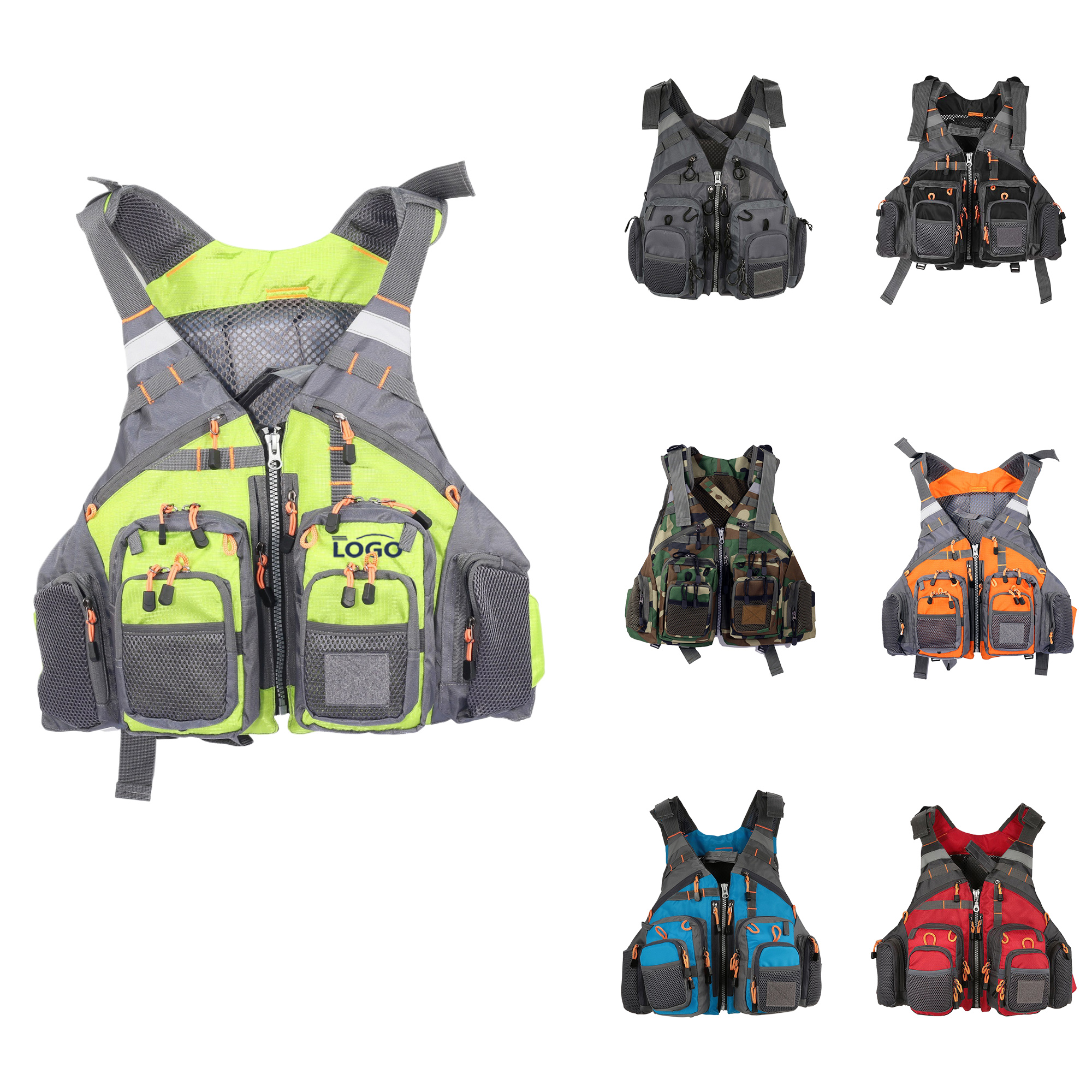 Adjustable Multi-Pocket Life Vest With Floatation 2