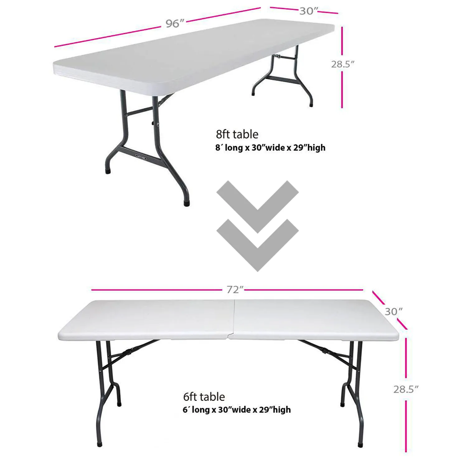 Convertible 8ft Drape to 6ft Fitted 2